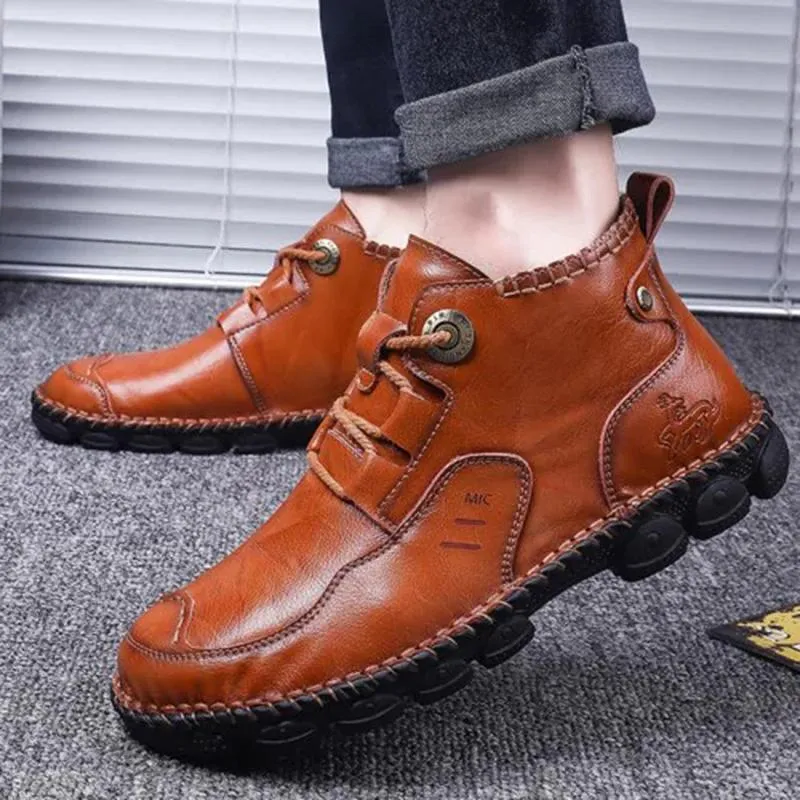 Mostelo™ -Men's Hand Stitching Casual Large Size Boots