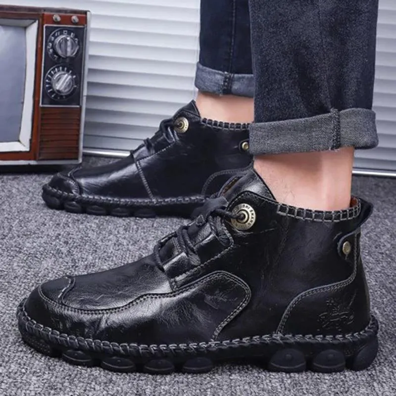 Mostelo™ -Men's Hand Stitching Casual Large Size Boots