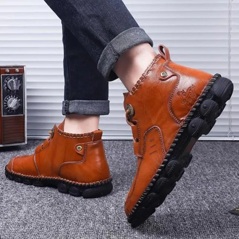 Mostelo™ -Men's Hand Stitching Casual Large Size Boots