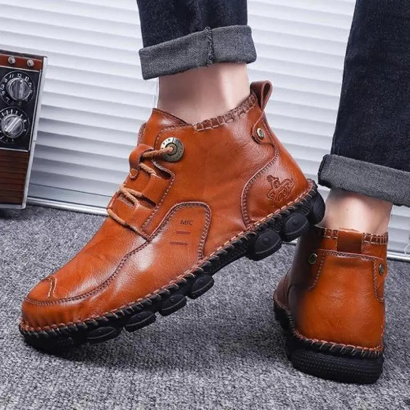 Mostelo™ -Men's Hand Stitching Casual Large Size Boots