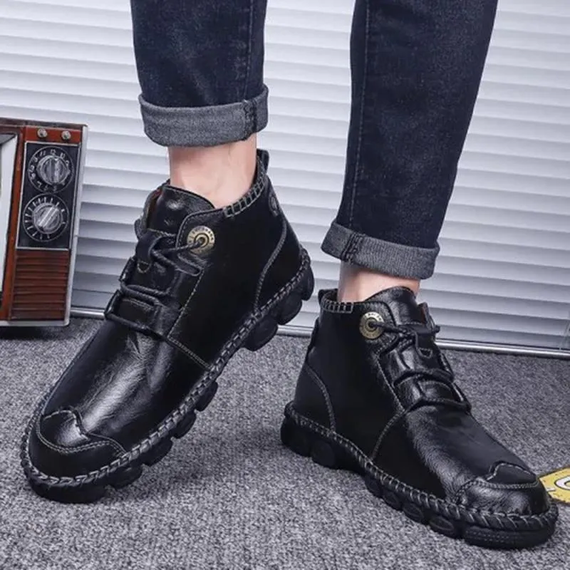 Mostelo™ -Men's Hand Stitching Casual Large Size Boots