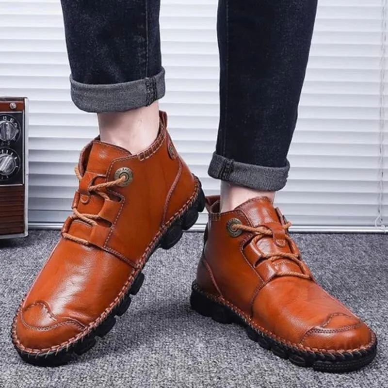 Mostelo™ -Men's Hand Stitching Casual Large Size Boots