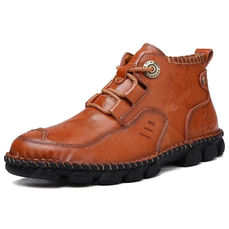 Mostelo™ -Men's Hand Stitching Casual Large Size Boots