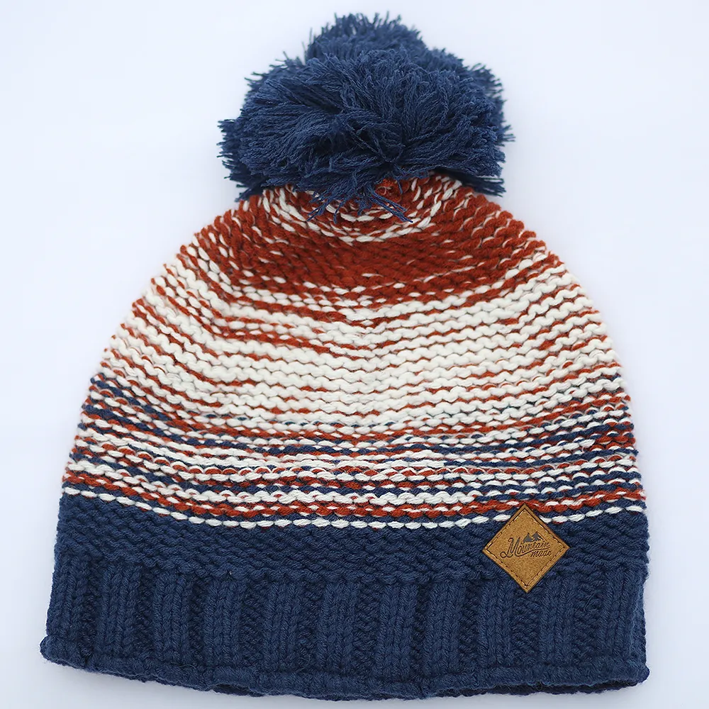 Mountain Made Winter Striped Beanie Hat