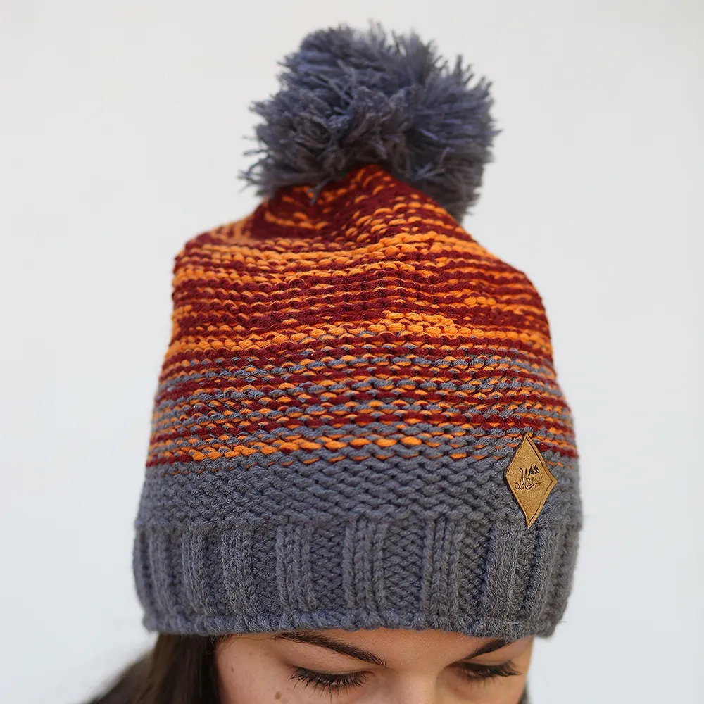 Mountain Made Winter Striped Beanie Hat