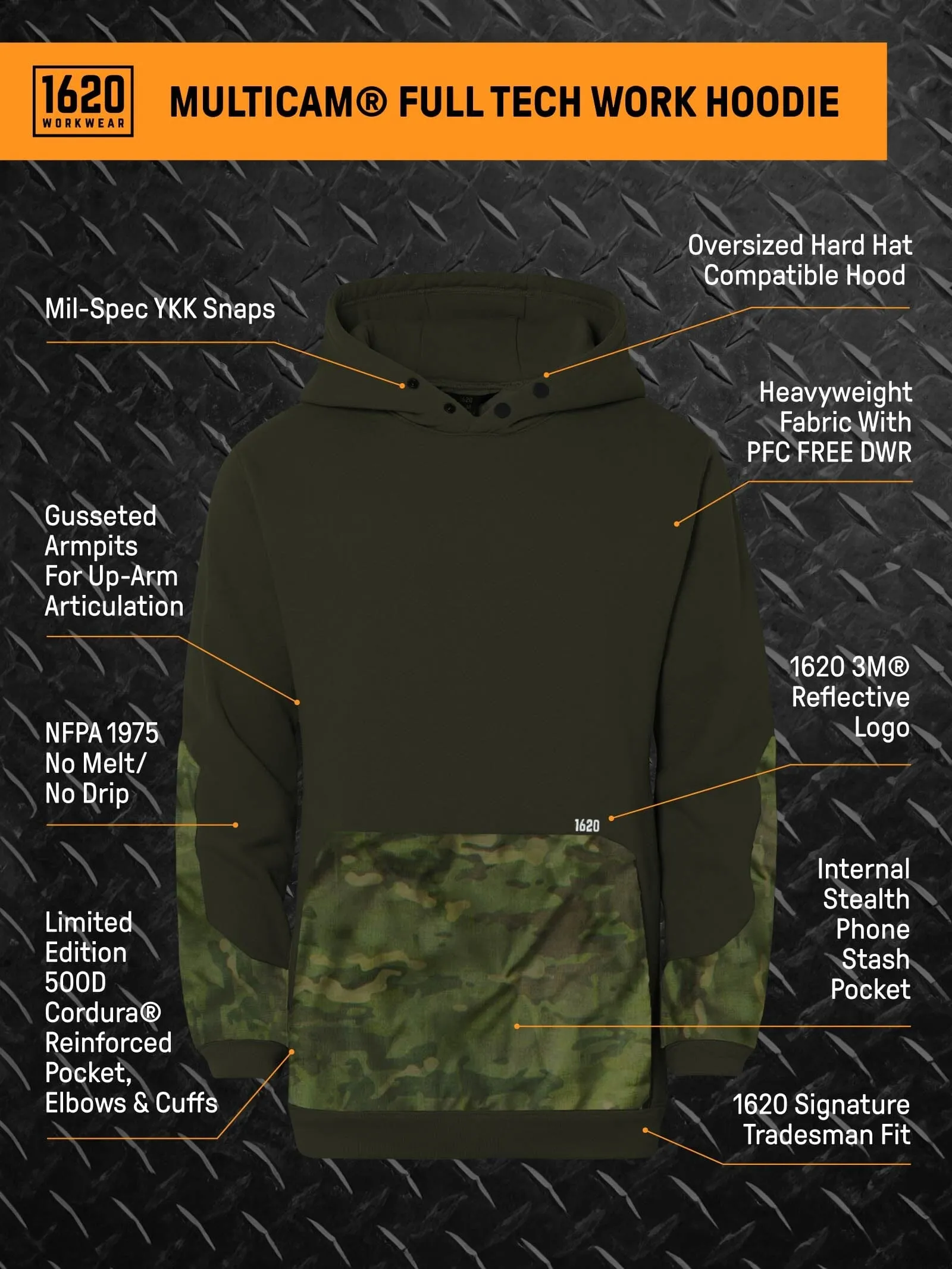 MultiCam® Full Tech Work Hoodie