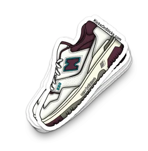 NB 550 "Burgundy Cyan" Sneaker Sticker