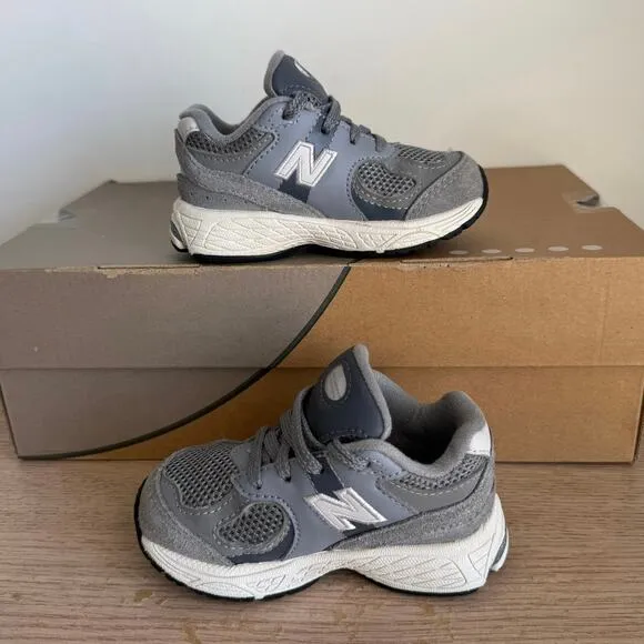 New Balance 2002R Grey/White Toddler Sneakers- SZ 6 C