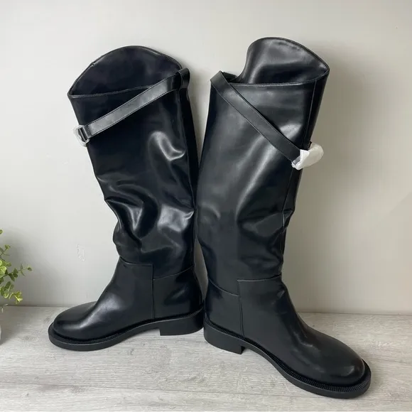 New TORGEIS Antonella Tall Boot Black Knee High Size 9