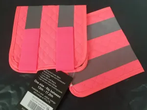 NEW WITH TAGS Pink Equisafety hi-vis leg wraps one size FREE POSTAGE   🟢