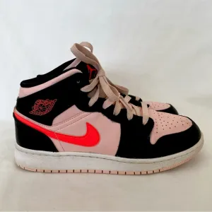 Nike 554725-604 BOYS AIR JORDAN 1 MID ATMOSPHERE SNEAKERS 2021 Youth SIZE 6Y VGC