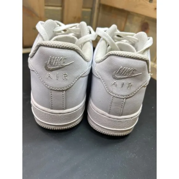 Nike Air Force 1 All-White Low Top Sneakers Mens Size 8.5 Classic Leather