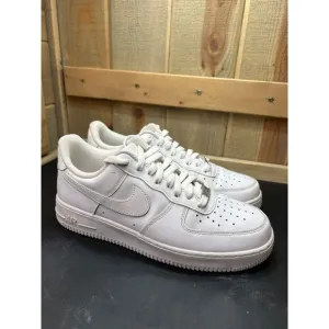 Nike Air Force 1 All-White Low Top Sneakers Mens Size 8.5 Classic Leather