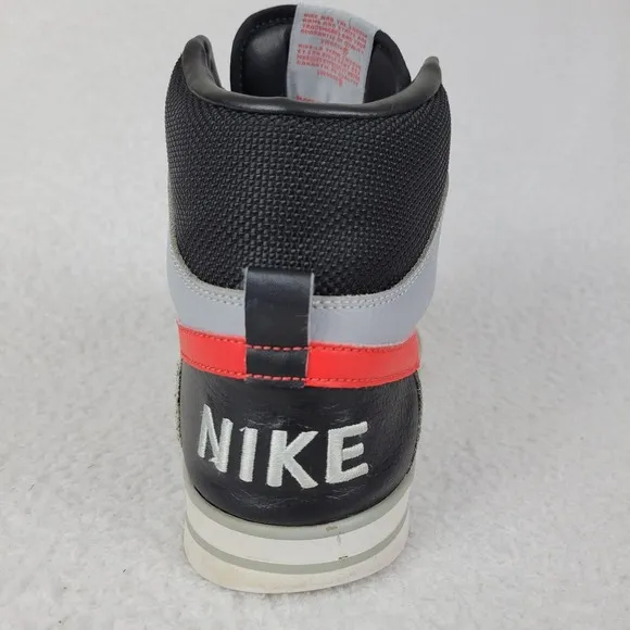 Nike Delta Force Hightop Sneakers Mens US 11 Gray Black Red 370424-062 **READ