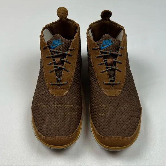 Nike Free Woven Chukka Mens Shoes Sz US 10 Brown/Tan/Blue Mid Sneakers