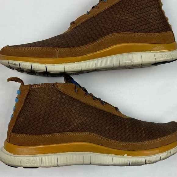 Nike Free Woven Chukka Mens Shoes Sz US 10 Brown/Tan/Blue Mid Sneakers