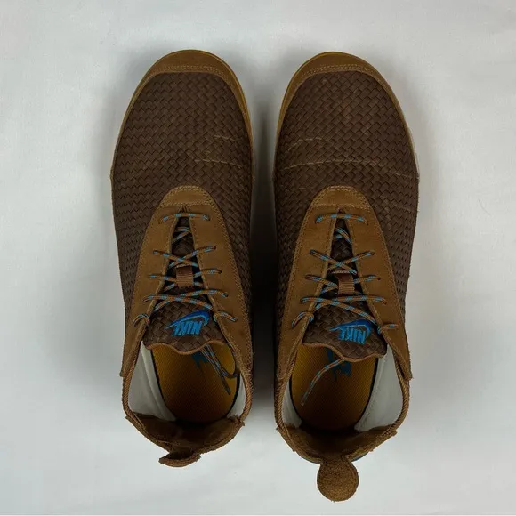 Nike Free Woven Chukka Mens Shoes Sz US 10 Brown/Tan/Blue Mid Sneakers