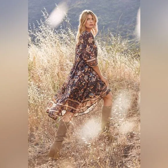 NWT SUNDRY for EVEREVE Felicity Floral Boho Prairie Peasant Dress in size 0 / XS