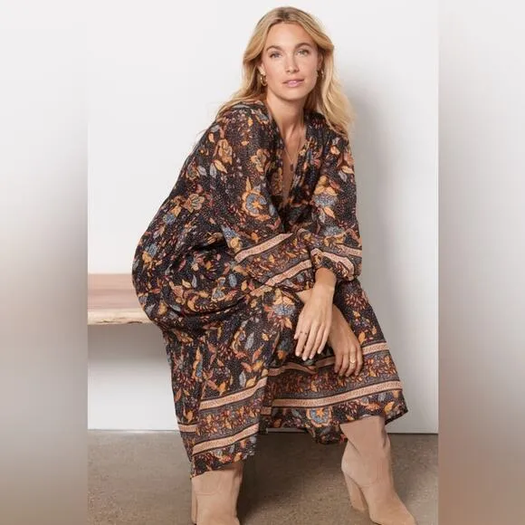 NWT SUNDRY for EVEREVE Felicity Floral Boho Prairie Peasant Dress in size 0 / XS