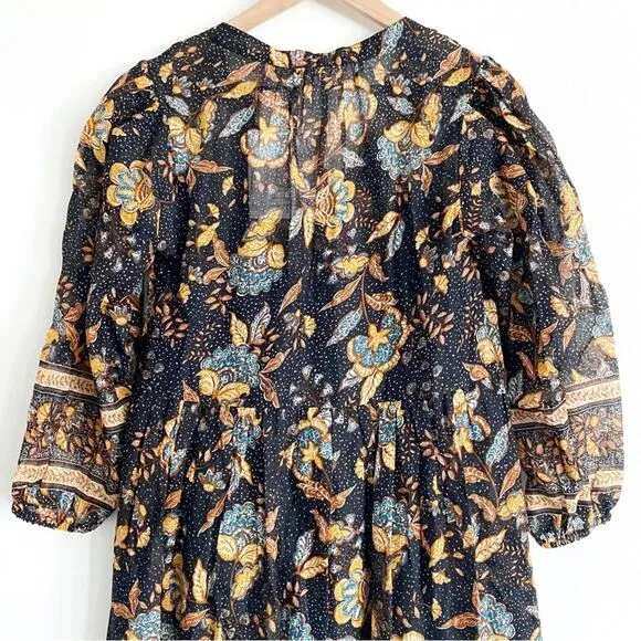 NWT SUNDRY for EVEREVE Felicity Floral Boho Prairie Peasant Dress in size 0 / XS