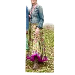 NWT Women’s Boho Zury Indian Tropic Long Skirt with Elastic Waist – One Size