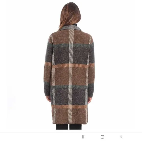 NWT! Boutique item gorgeous super soft plaid sweater coat
