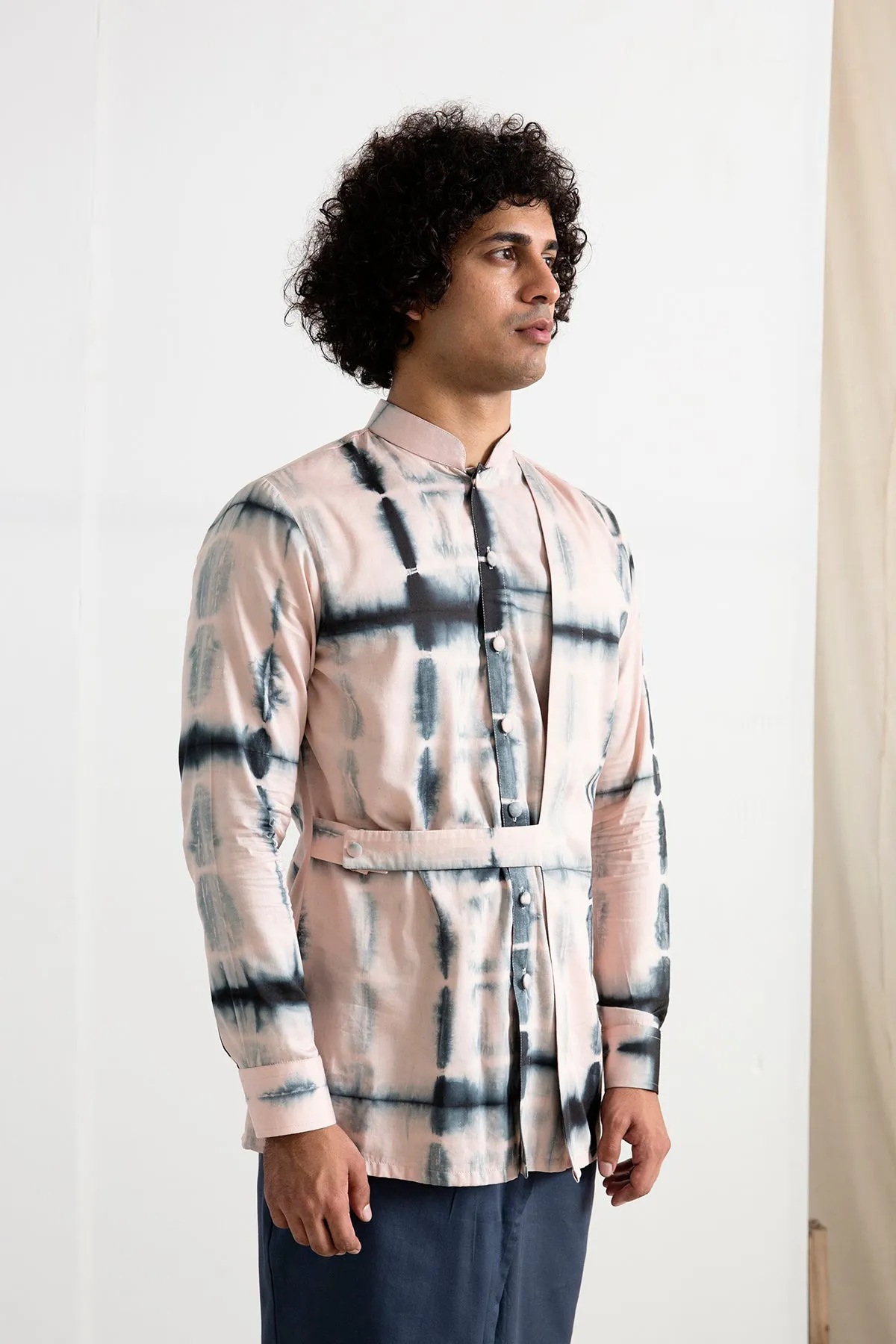 Oliver - Tie & Dye Overlapped Panel Kurta with Pant Set