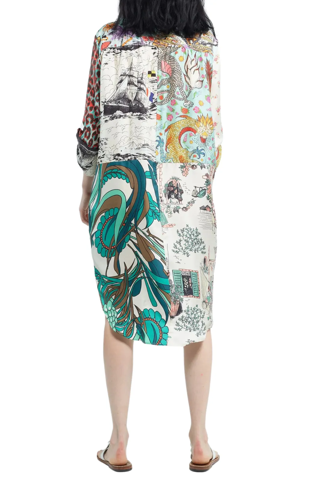 Open It Dress | Mix Almond Morocco Dragons