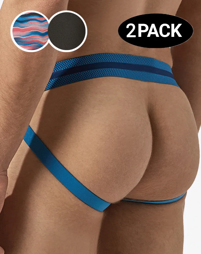 Papi Umpa081 2pk Microflex Jockstrap Alloy-black