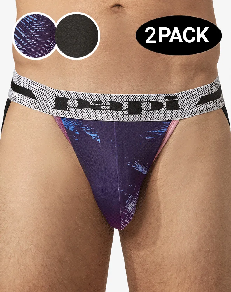 Papi Umpa081 2pk Microflex Jockstrap Alloy-black