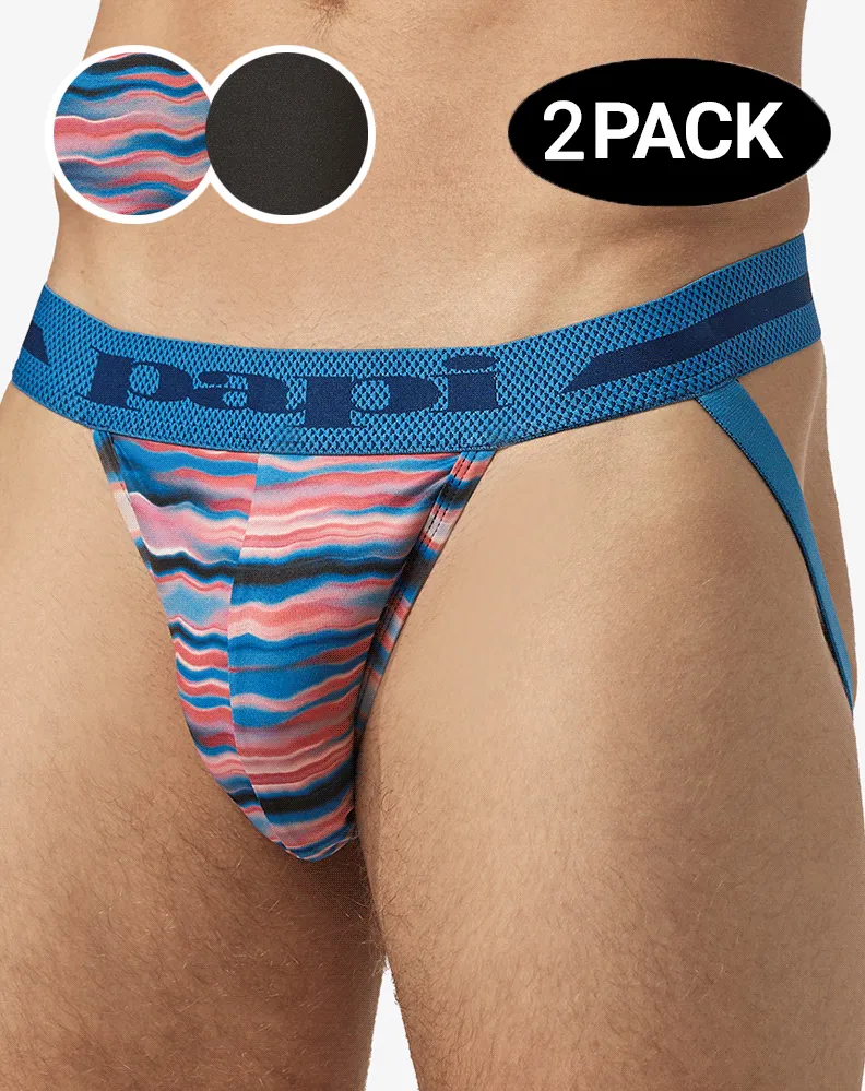 Papi Umpa081 2pk Microflex Jockstrap Alloy-black