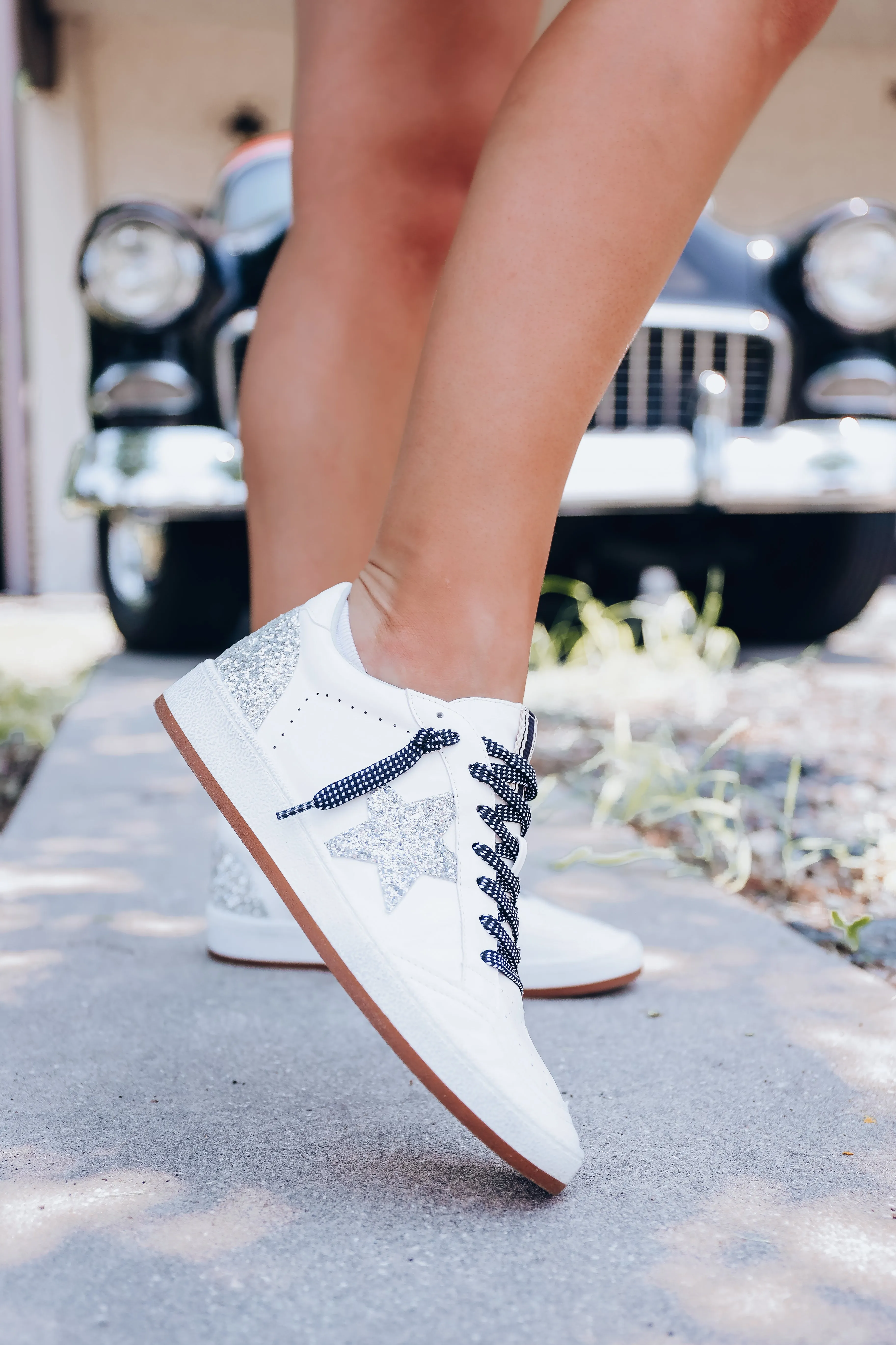 Paz Sparkle Sneaker by ShuShop - White