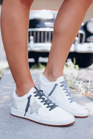 Paz Sparkle Sneaker by ShuShop - White
