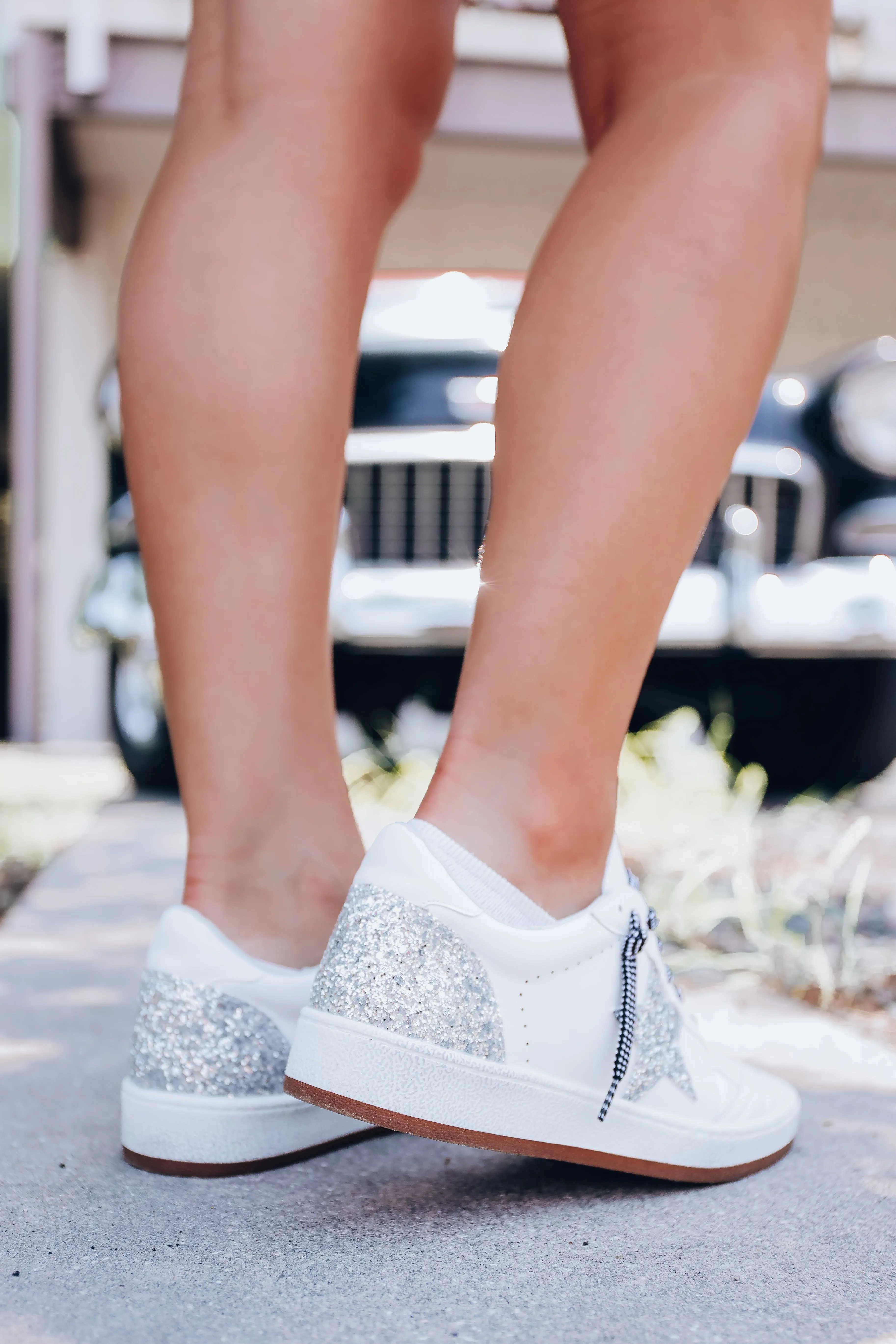 Paz Sparkle Sneaker by ShuShop - White