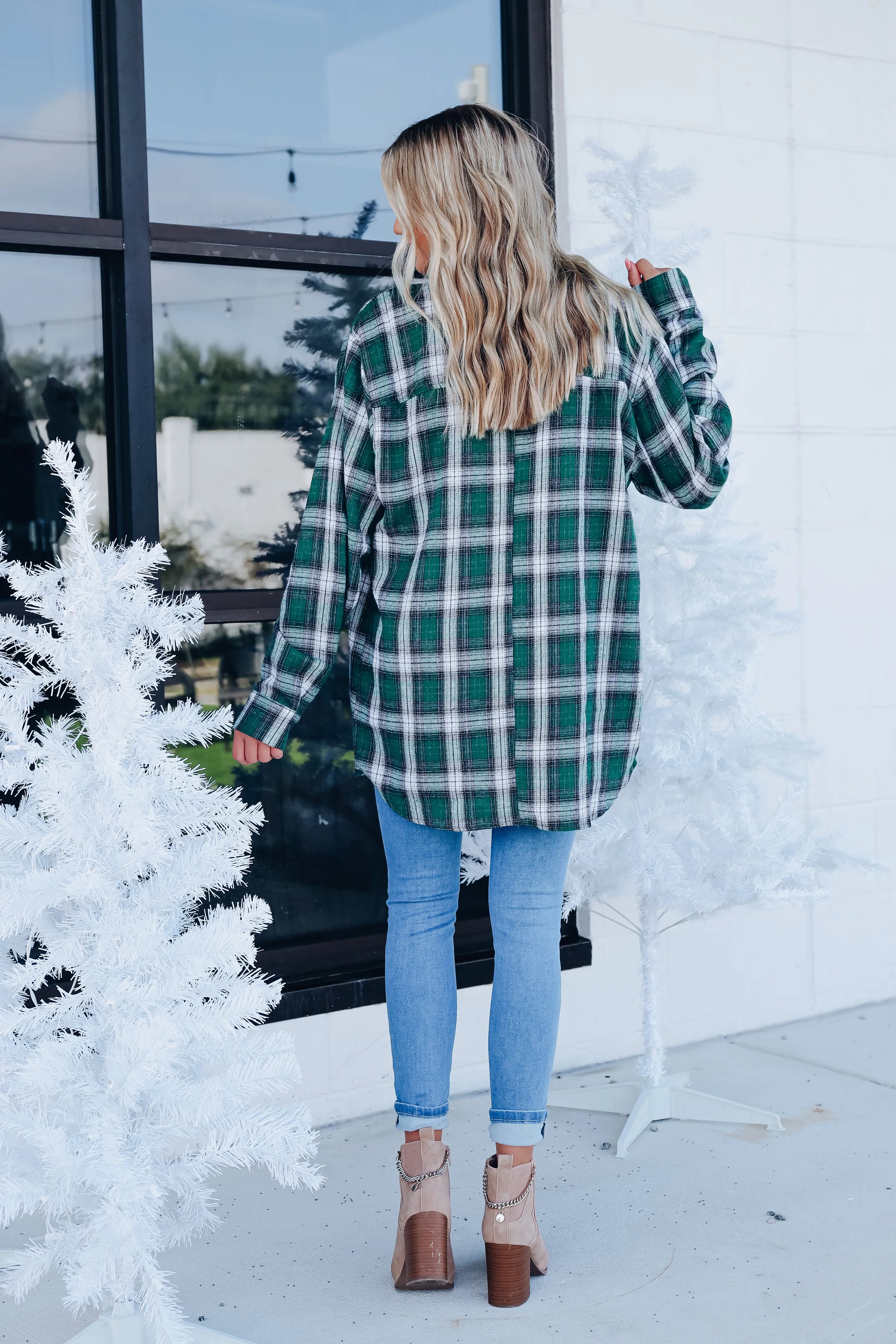 Pike Plaid Button Up Shirt - Green