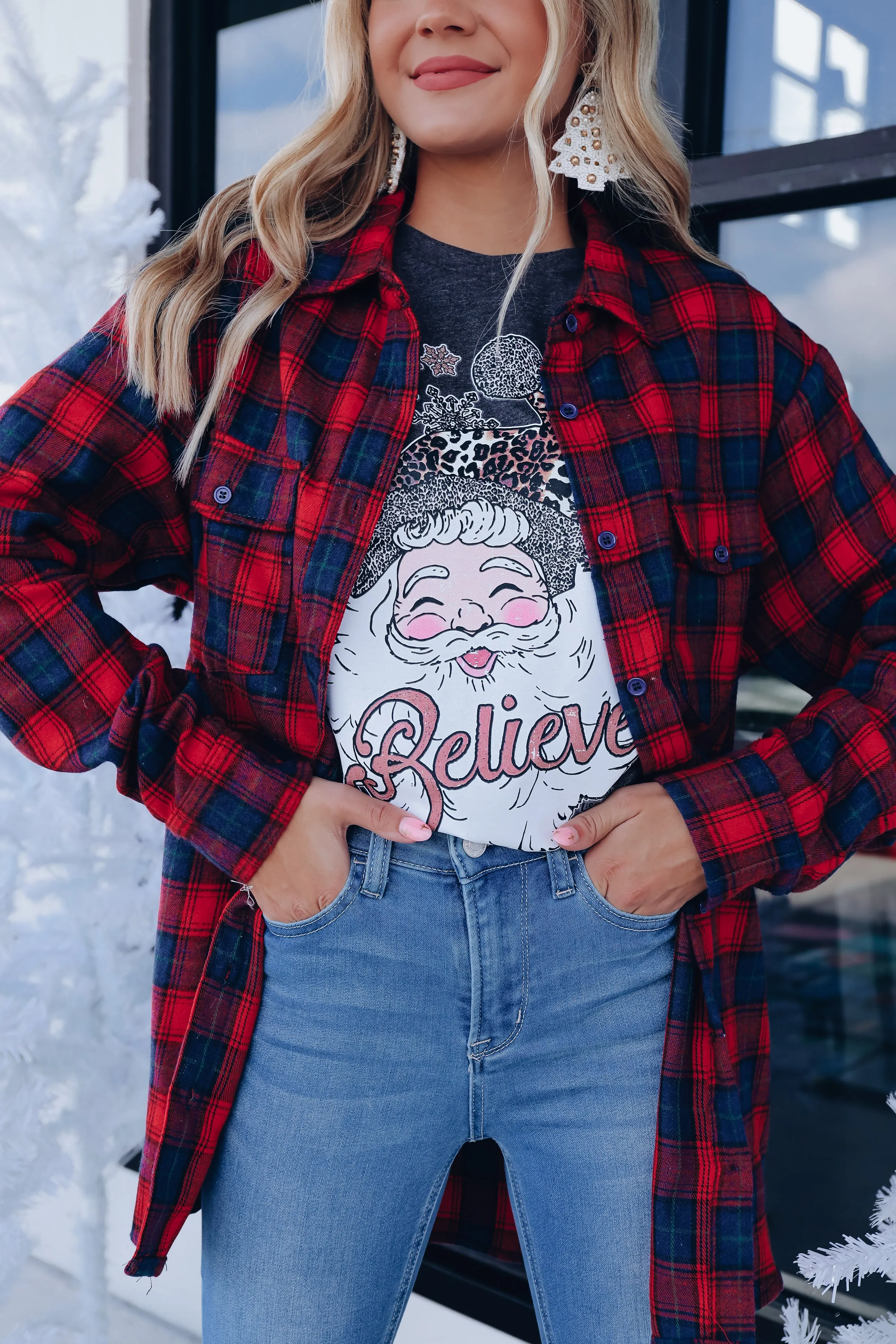 Pike Plaid Button Up Shirt - Red