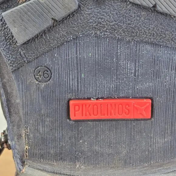 Pikolinos Gray Leather Cap Toe Side Zip Casual Lifestyle Casual Boots Mens 46