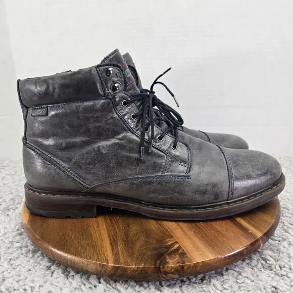 Pikolinos Gray Leather Cap Toe Side Zip Casual Lifestyle Casual Boots Mens 46