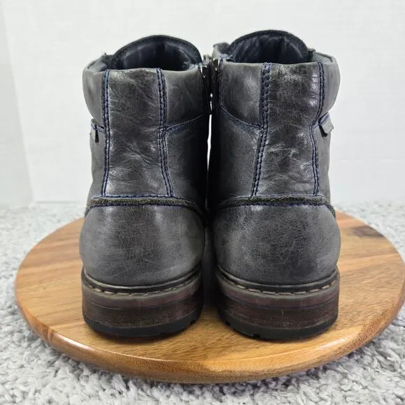 Pikolinos Gray Leather Cap Toe Side Zip Casual Lifestyle Casual Boots Mens 46