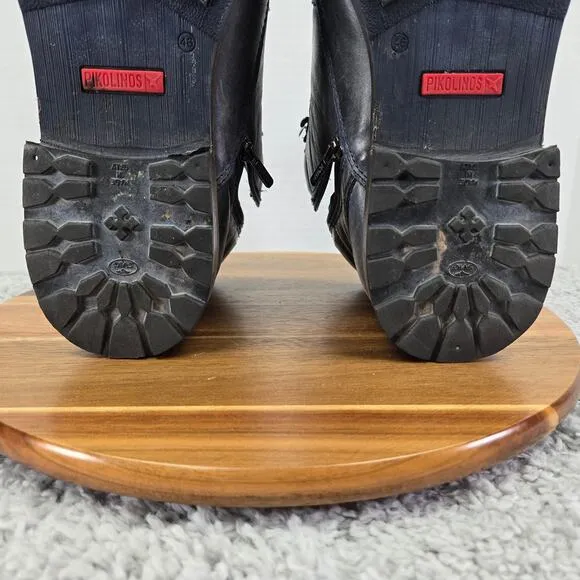 Pikolinos Gray Leather Cap Toe Side Zip Casual Lifestyle Casual Boots Mens 46