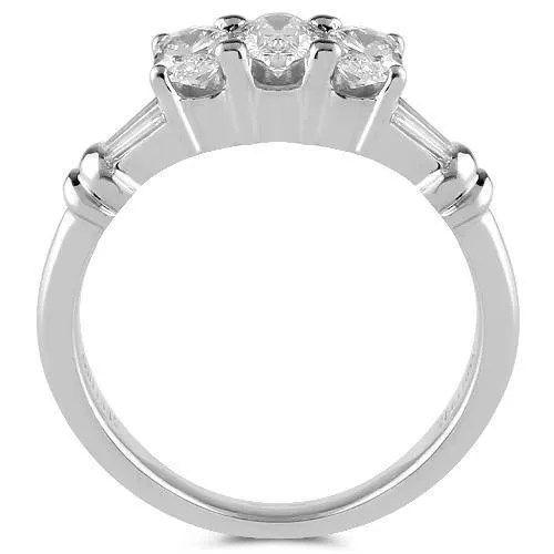 Platinum EGL Certified Diamond Bridal Ring Set 5.00 Ctw