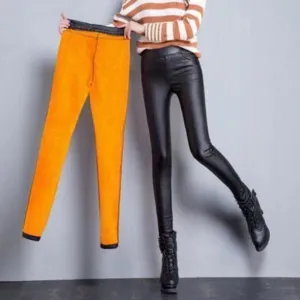 PU High Elastic Slim Pencil Leather Pants