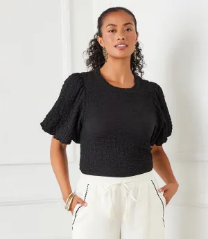 Puff Sleeve Textured Top