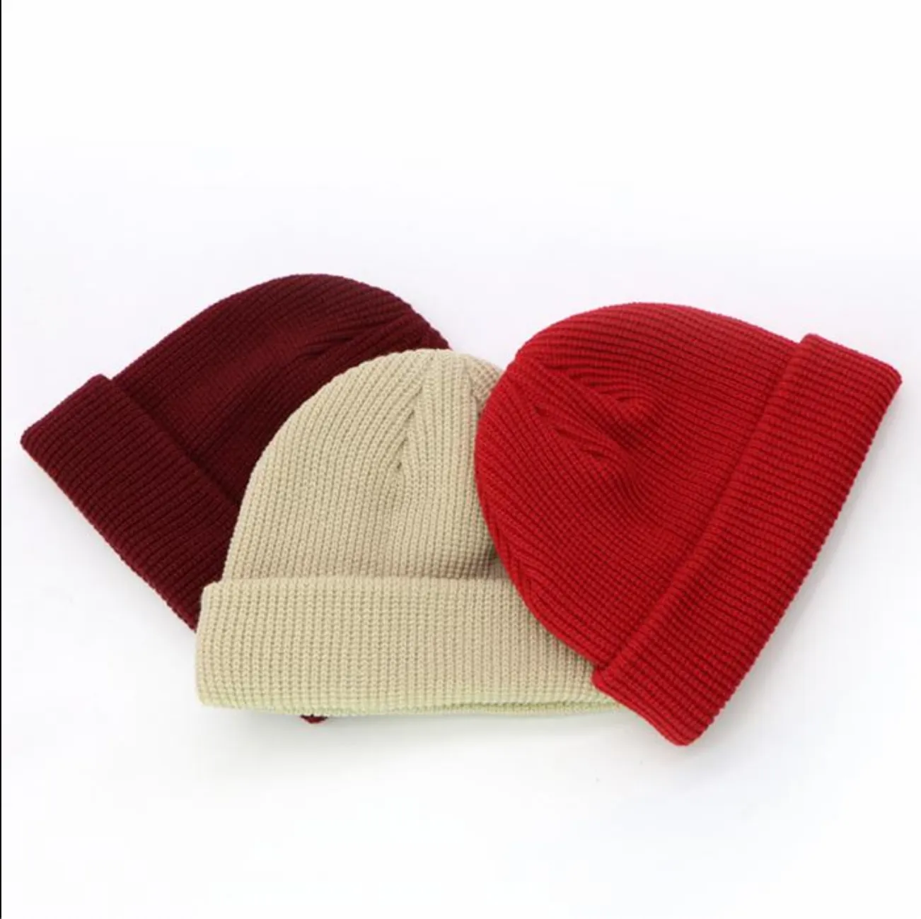 "CAPCUFF" Bonnet tricoté Streetwear Beige - URB1™