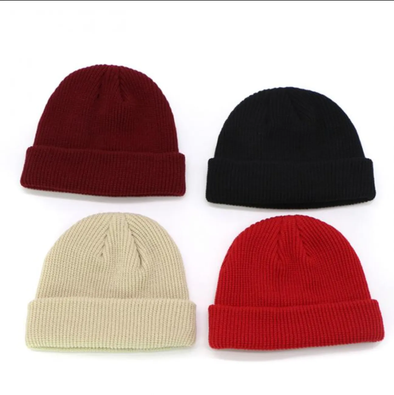 "CAPCUFF" Bonnet tricoté Streetwear Beige - URB1™