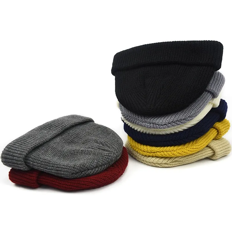 "CAPCUFF" Bonnet tricoté Streetwear Beige - URB1™