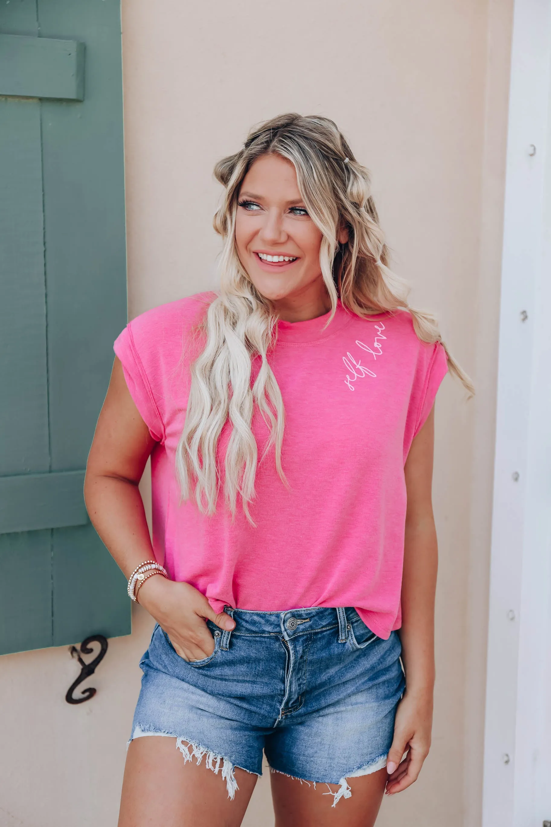 "Self Love" Graphic Crop Top