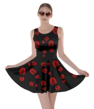 Red Boot Print Dress
