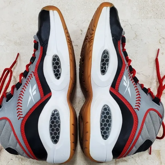 Reebok Question mid practice Allen Iverson V70407 gray black red basketball