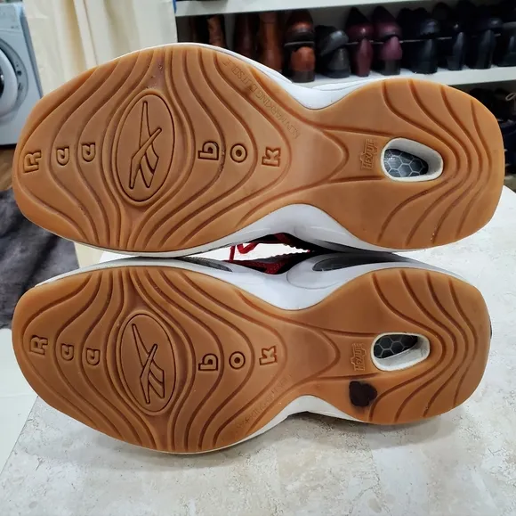 Reebok Question mid practice Allen Iverson V70407 gray black red basketball